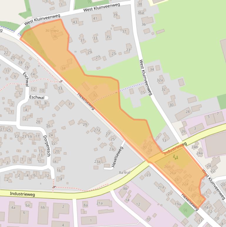 Kaart van postcodegebied 7641BC.