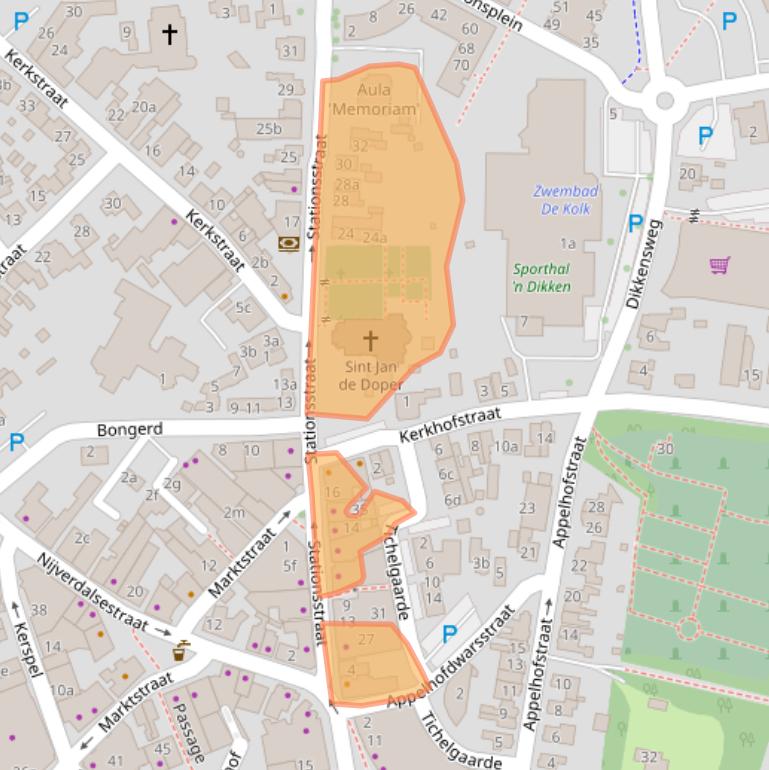 Kaart van postcodegebied 7641BW.