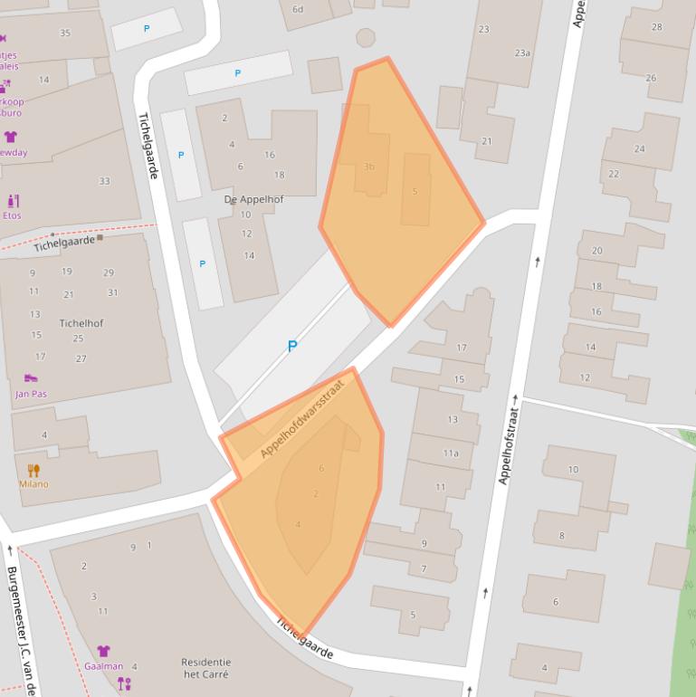 Kaart van postcodegebied 7641BX.