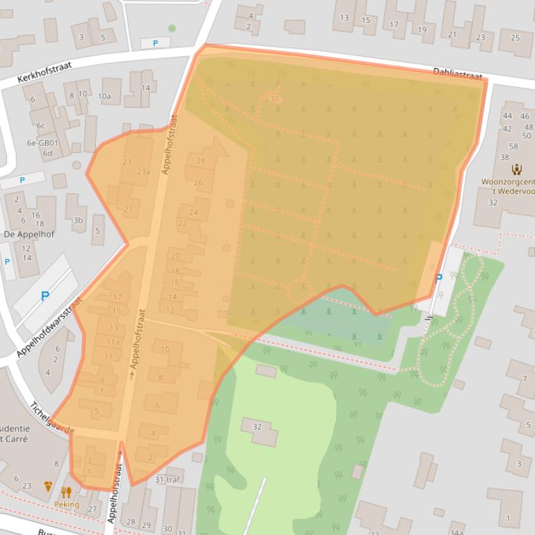 Kaart van postcodegebied 7641CA.