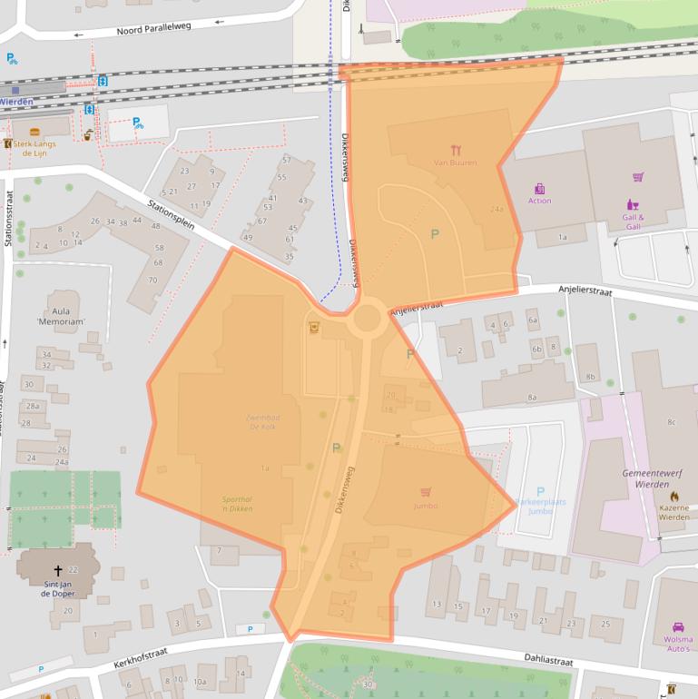 Kaart van postcodegebied 7641CC.