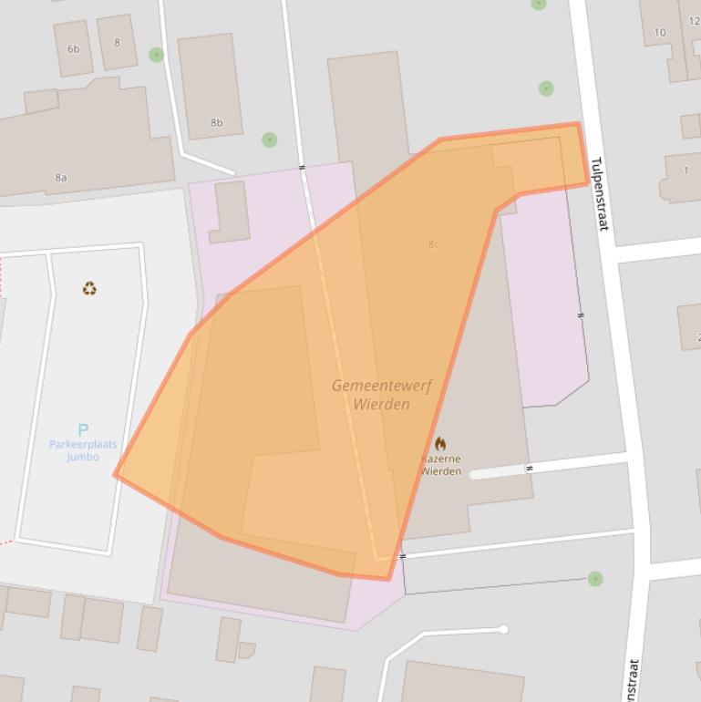 Kaart van postcodegebied 7641CJ.