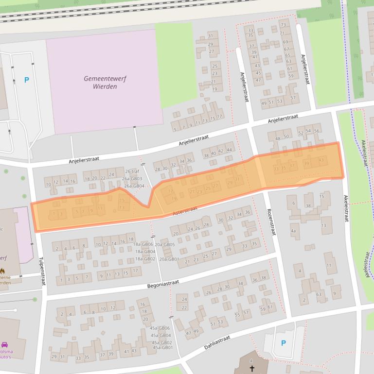 Kaart van postcodegebied 7641CK.