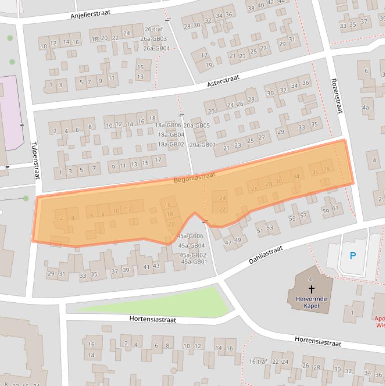 Kaart van postcodegebied 7641CN.