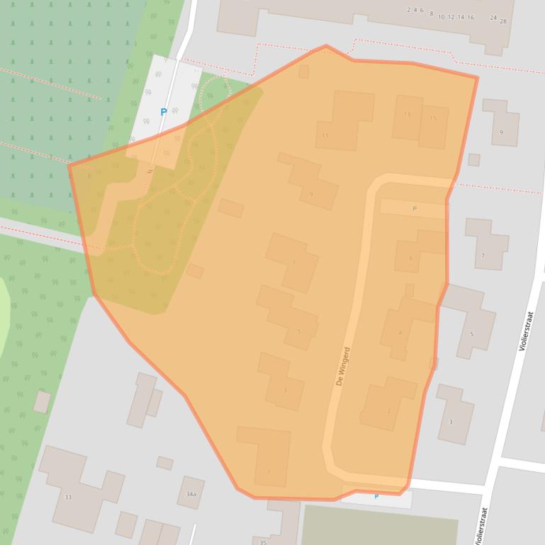Kaart van postcodegebied 7641CT.