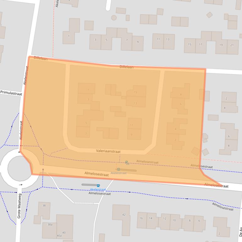 Kaart van postcodegebied 7641CZ.