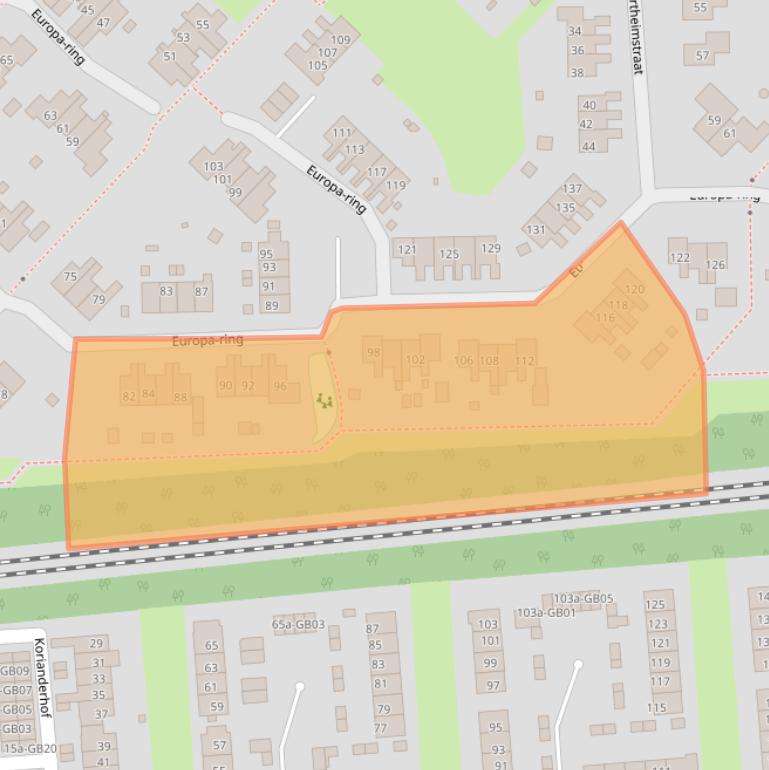 Kaart van postcodegebied 7641DC.