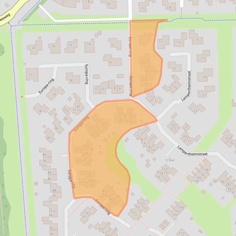 Kaart van postcodegebied 7641DH.
