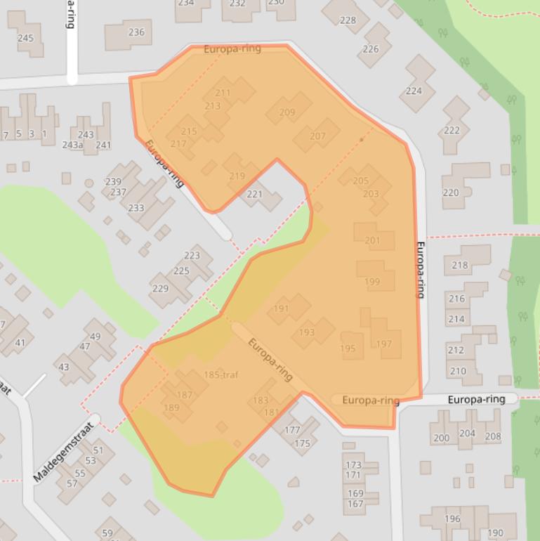 Kaart van postcodegebied 7641DM.