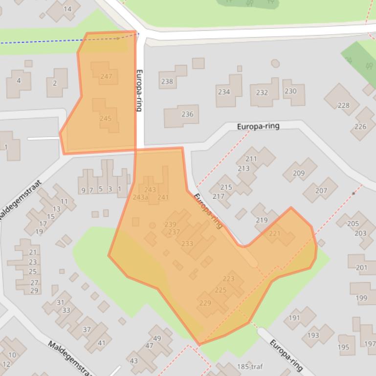 Kaart van postcodegebied 7641DN.