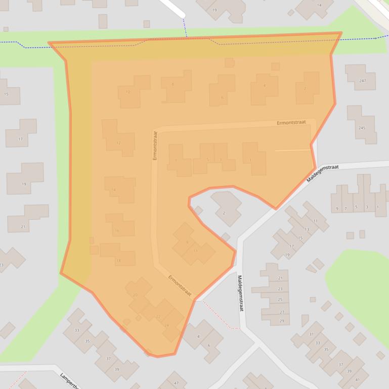 Kaart van postcodegebied 7641DT.