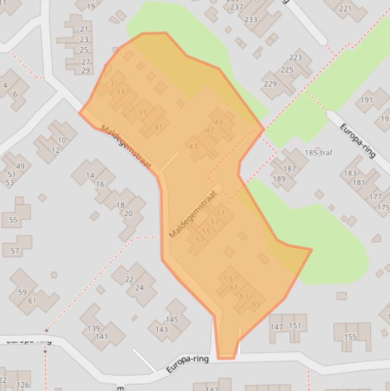 Kaart van postcodegebied 7641DX.