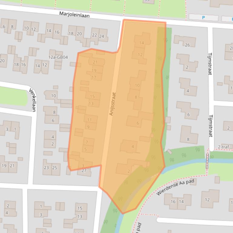 Kaart van postcodegebied 7641EB.