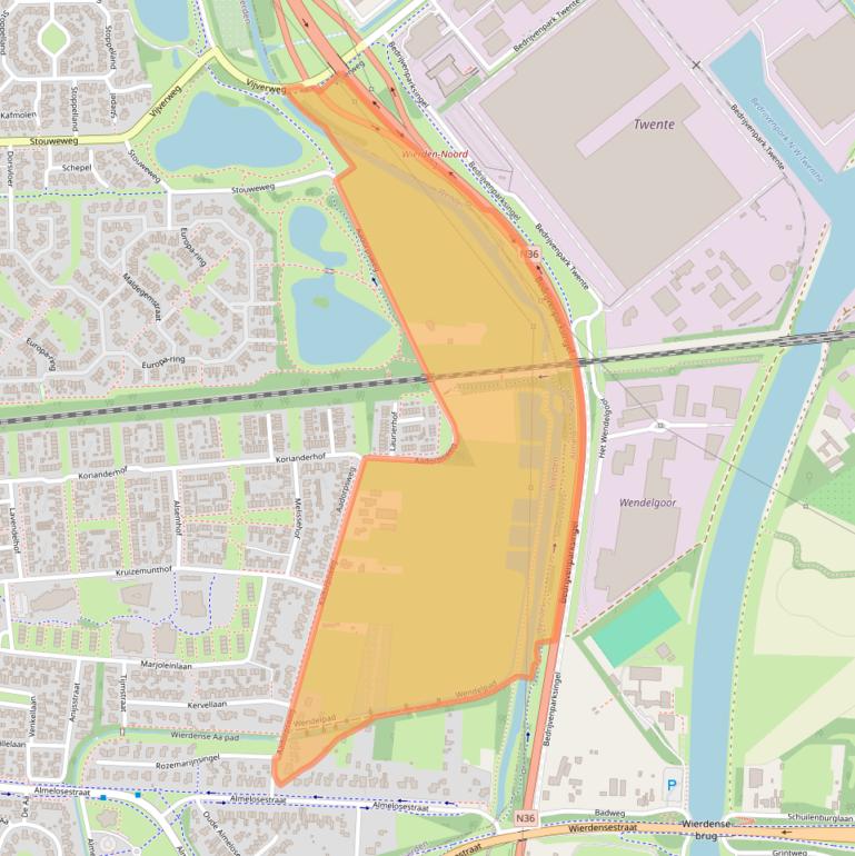 Kaart van postcodegebied 7641EL.