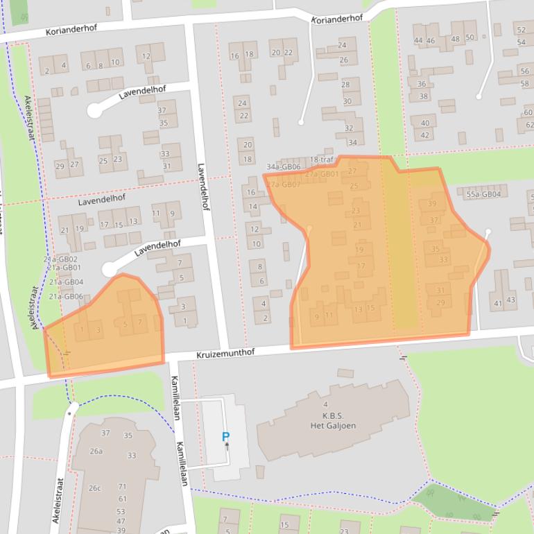 Kaart van postcodegebied 7641ET.