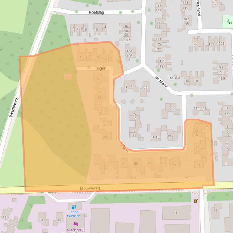 Kaart van postcodegebied 7641HB.