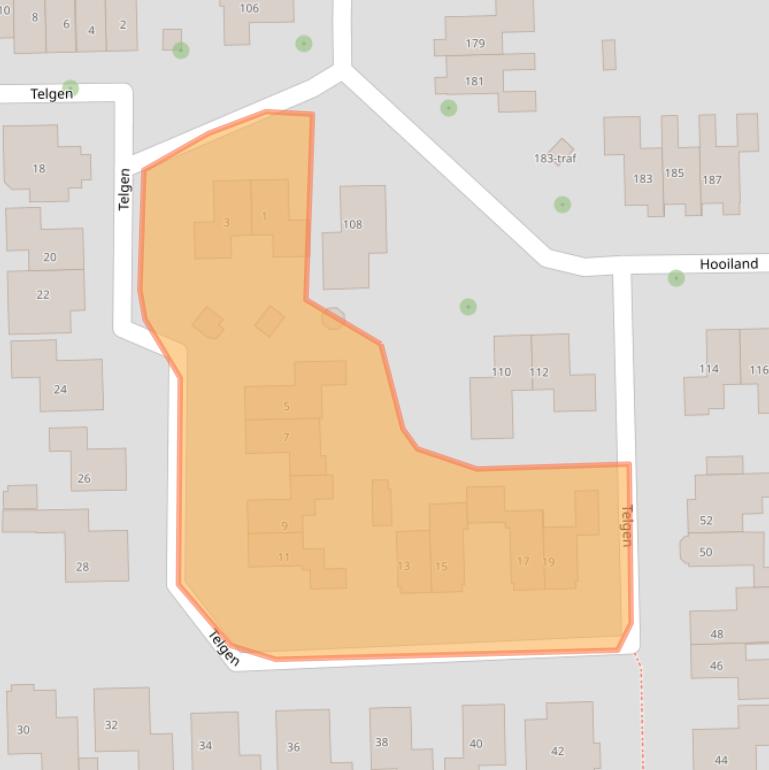 Kaart van postcodegebied 7641HC.