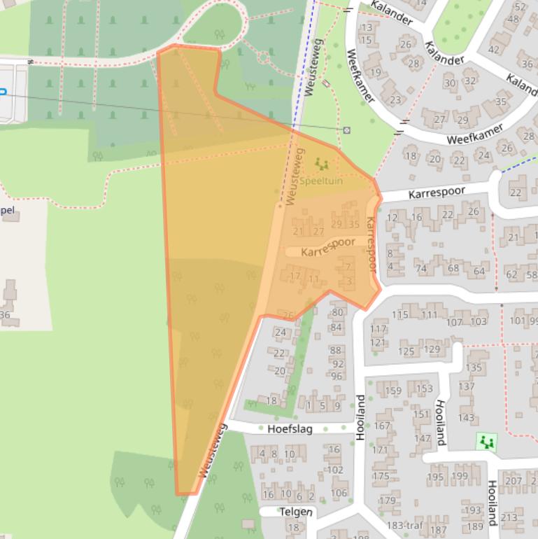 Kaart van postcodegebied 7641HS.