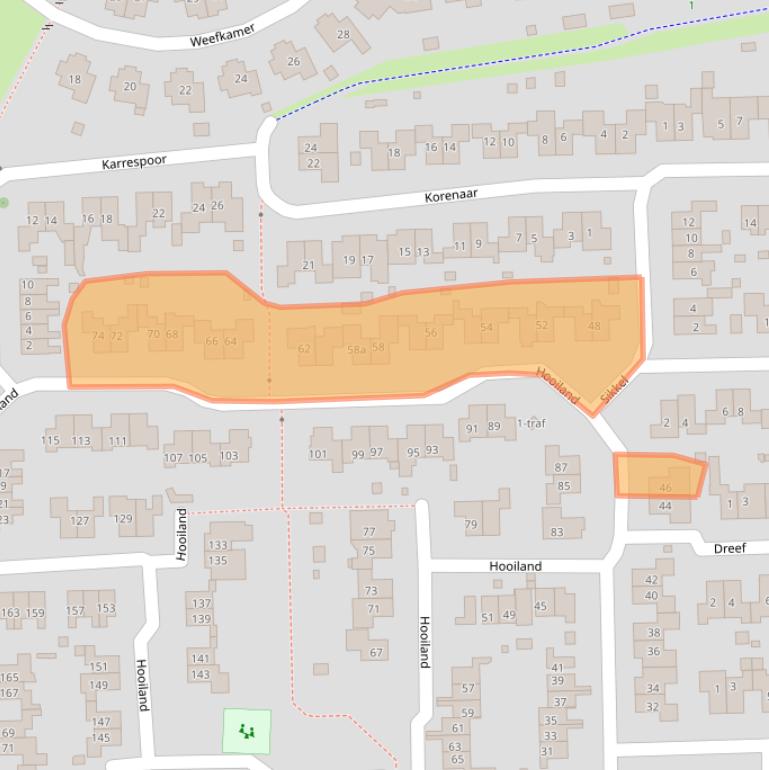 Kaart van postcodegebied 7641HV.