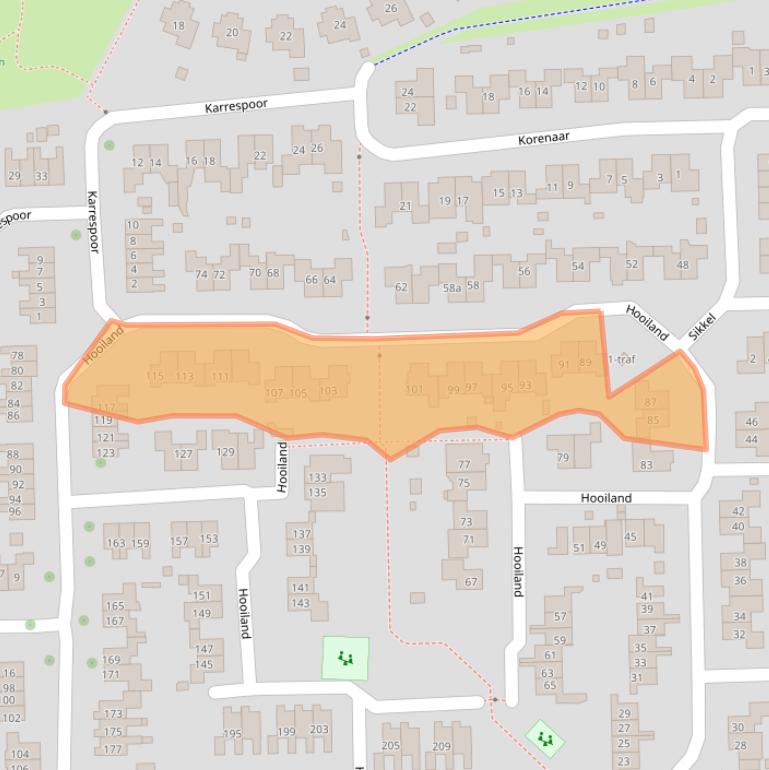 Kaart van postcodegebied 7641HZ.