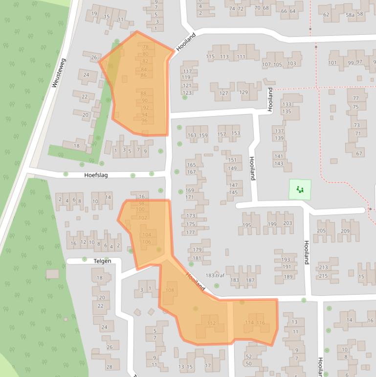 Kaart van postcodegebied 7641JD.