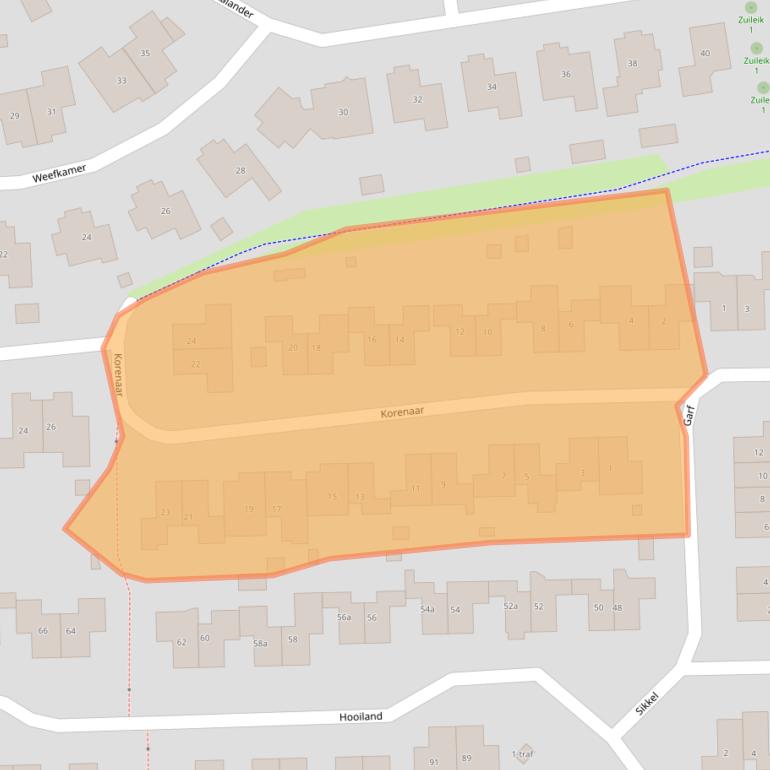Kaart van postcodegebied 7641JE.