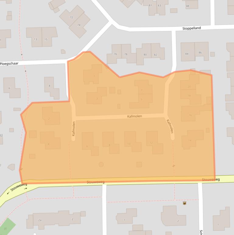 Kaart van postcodegebied 7641KE.
