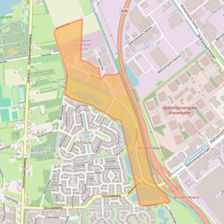Kaart van postcodegebied 7641LH.