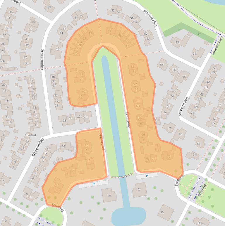 Kaart van postcodegebied 7641LX.