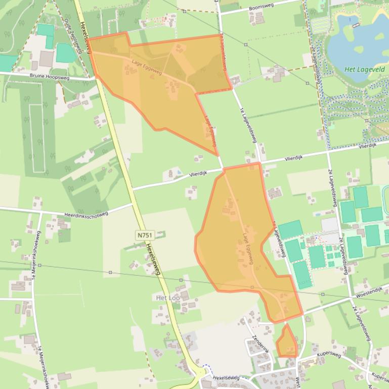 Kaart van postcodegebied 7641PA.