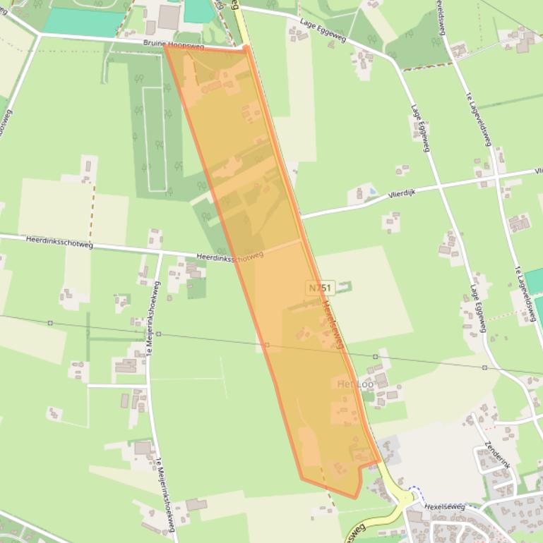 Kaart van postcodegebied 7641PP.