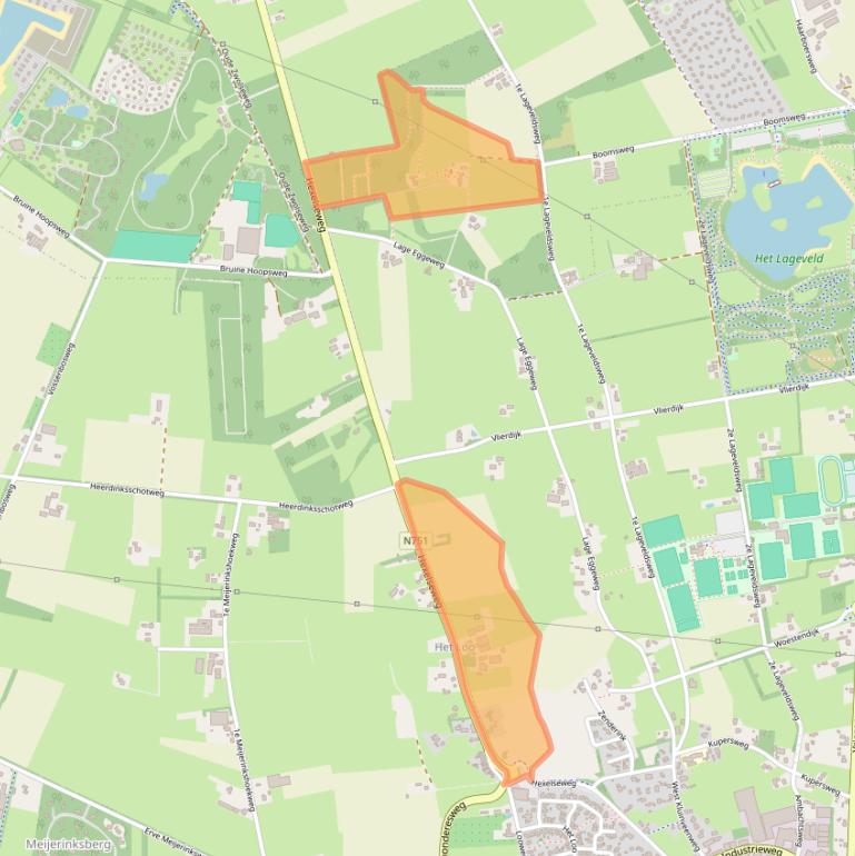 Kaart van postcodegebied 7641PR.