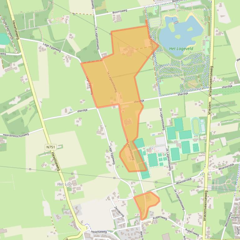 Kaart van postcodegebied 7641RM.