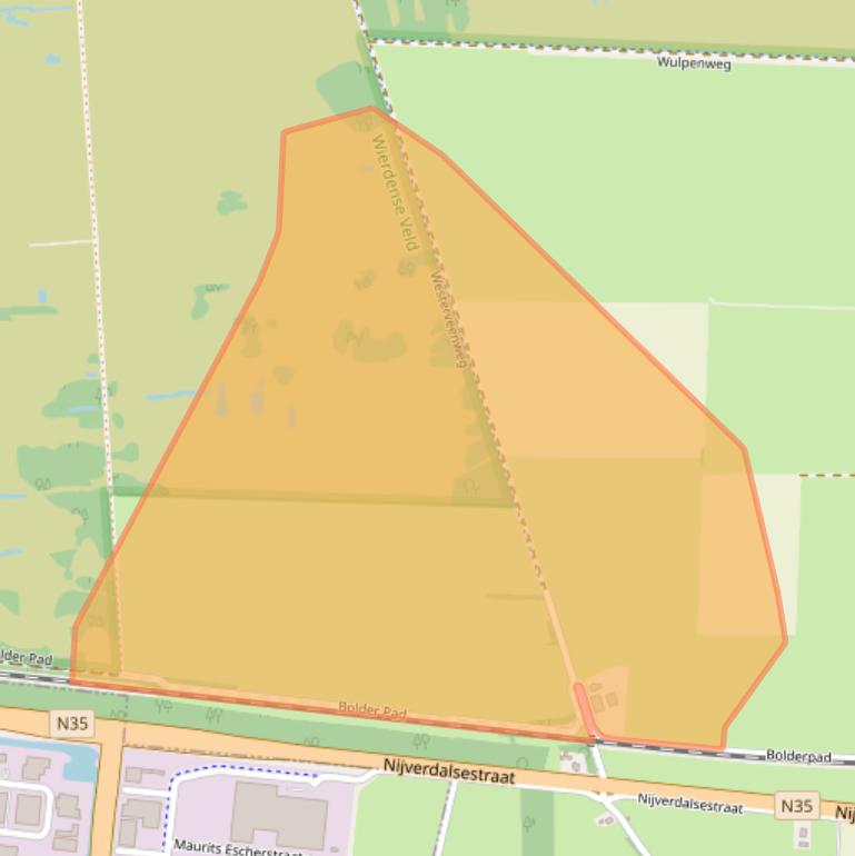 Kaart van postcodegebied 7641RP.