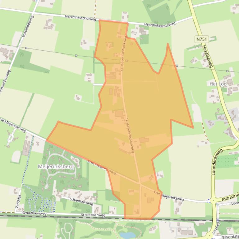 Kaart van postcodegebied 7641RV.