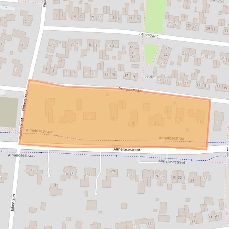 Kaart van postcodegebied 7641VN.