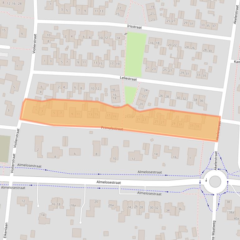 Kaart van postcodegebied 7641VP.