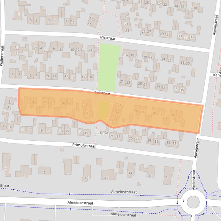 Kaart van postcodegebied 7641VR.