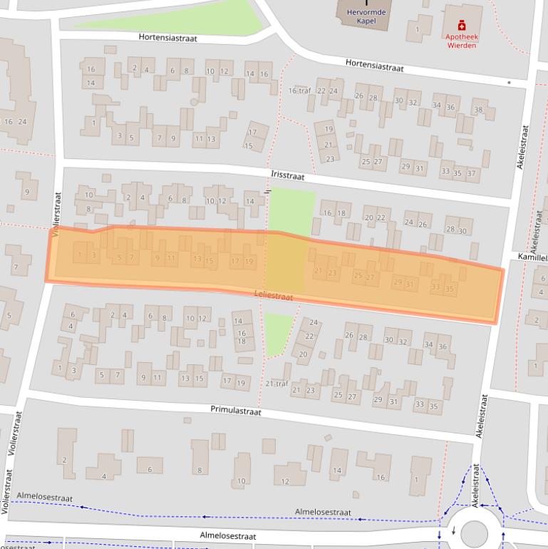 Kaart van postcodegebied 7641VS.