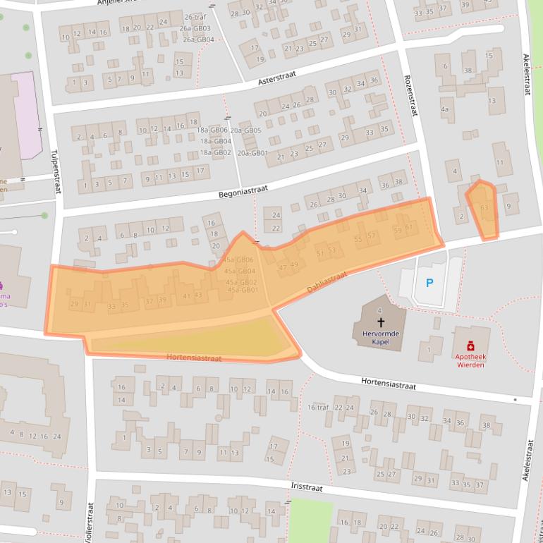 Kaart van postcodegebied 7641VX.