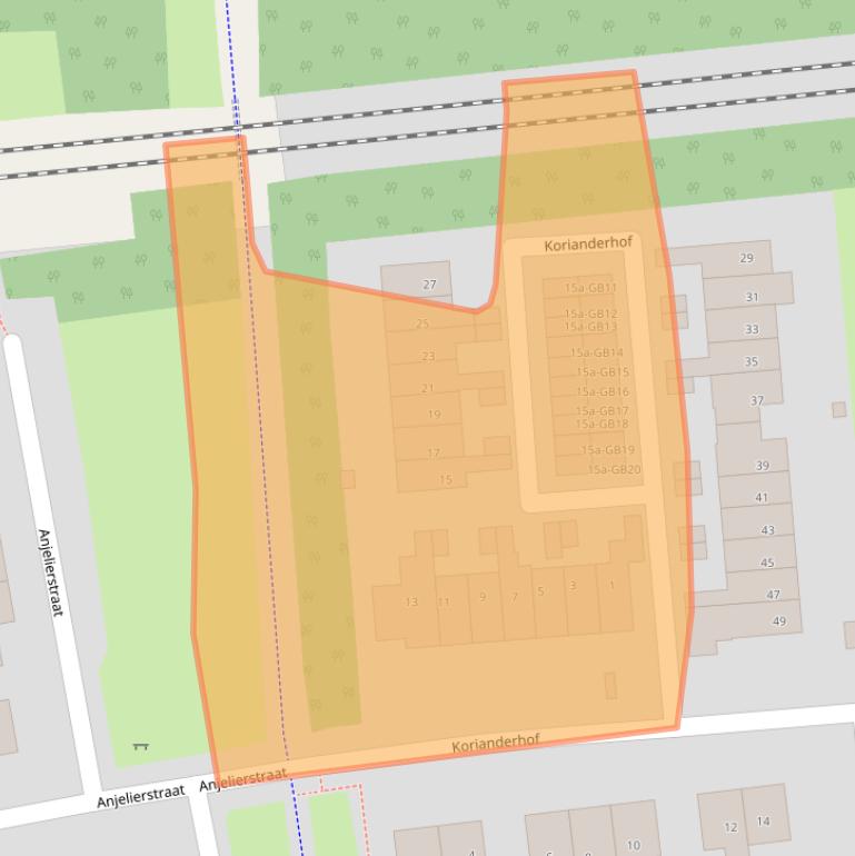 Kaart van postcodegebied 7641XZ.