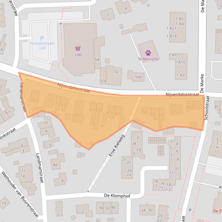 Kaart van postcodegebied 7642AB.