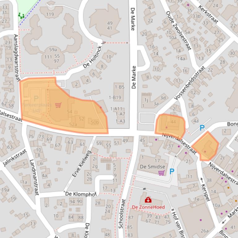 Kaart van postcodegebied 7642AE.