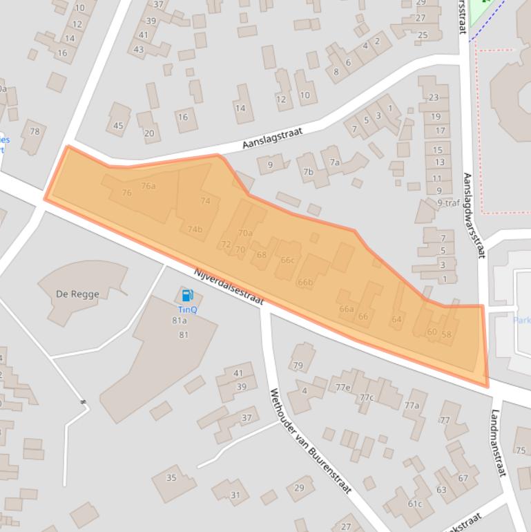 Kaart van postcodegebied 7642AG.