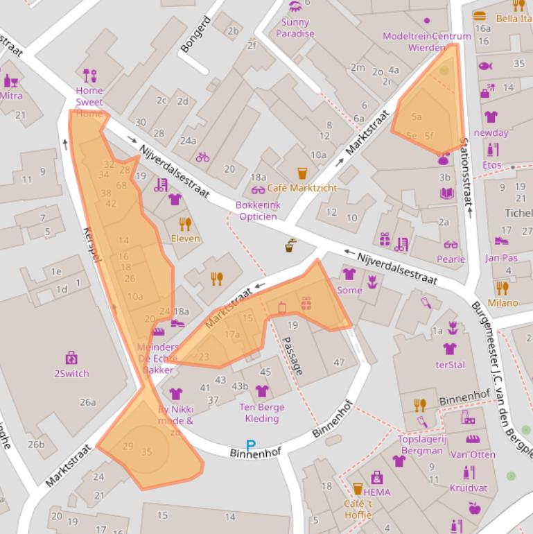 Kaart van postcodegebied 7642AK.