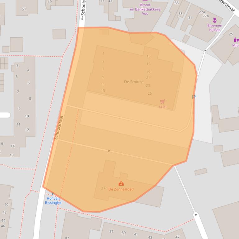 Kaart van postcodegebied 7642AS.