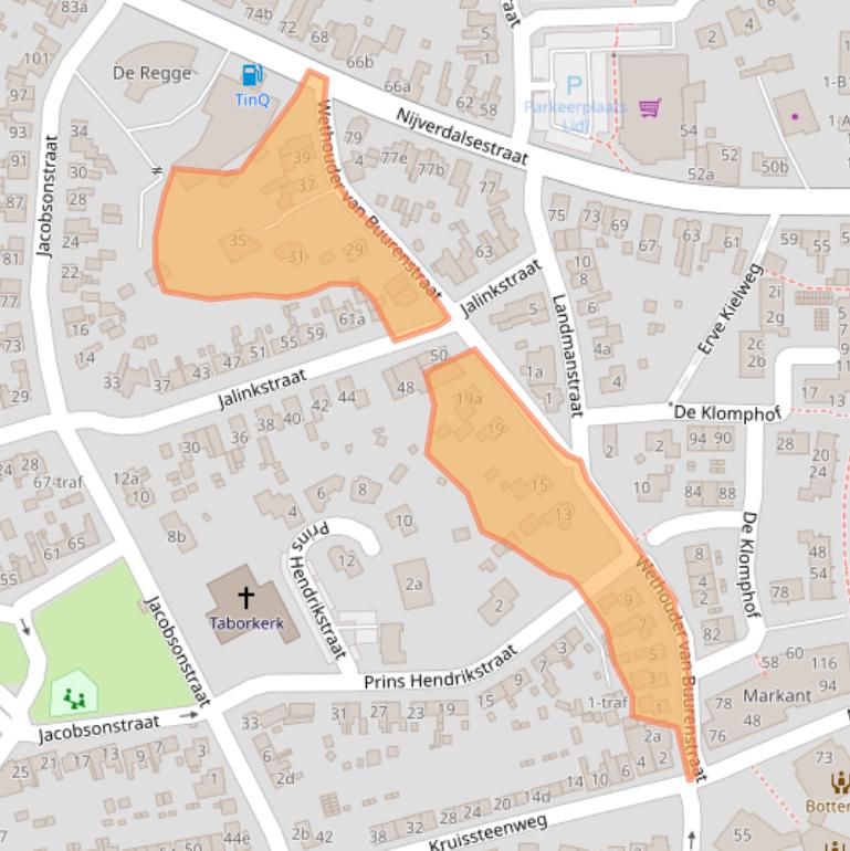 Kaart van postcodegebied 7642AV.