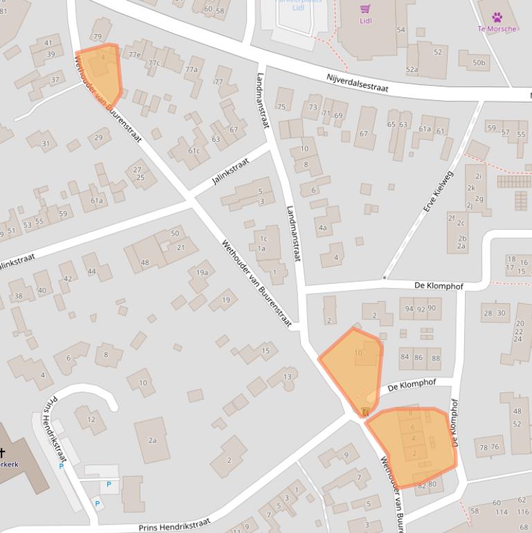 Kaart van postcodegebied 7642AW.