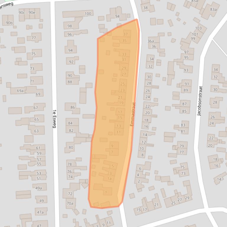 Kaart van postcodegebied 7642BD.