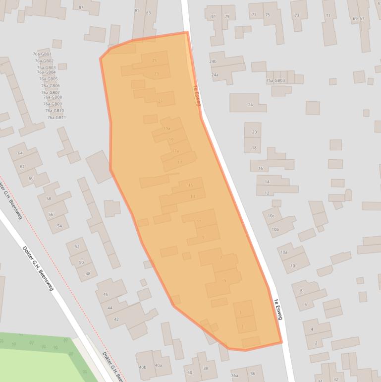 Kaart van postcodegebied 7642BG.